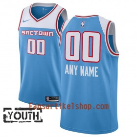Sacramento Kings Trikot Benutzerdefinierte 2018-19 Nike City Edition Blau Swingman - Kinder